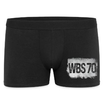 WBS 70 Wohnung DDR Plattenbau - Männer Boxer Shorts - Schwarz - Vorne