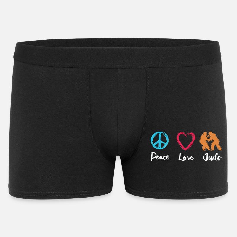 Frieden Liebe Judo - Männer Boxer Shorts - Schwarz