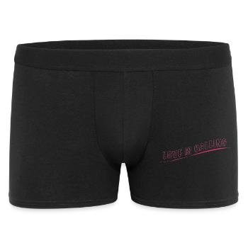 love is calling - Männer Boxer Shorts - Schwarz - Vorne