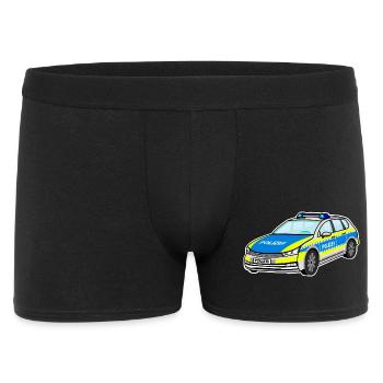 Voiture de police allemande, voiture de police, voiture de patrouille - Boxer Homme - noir - Devant