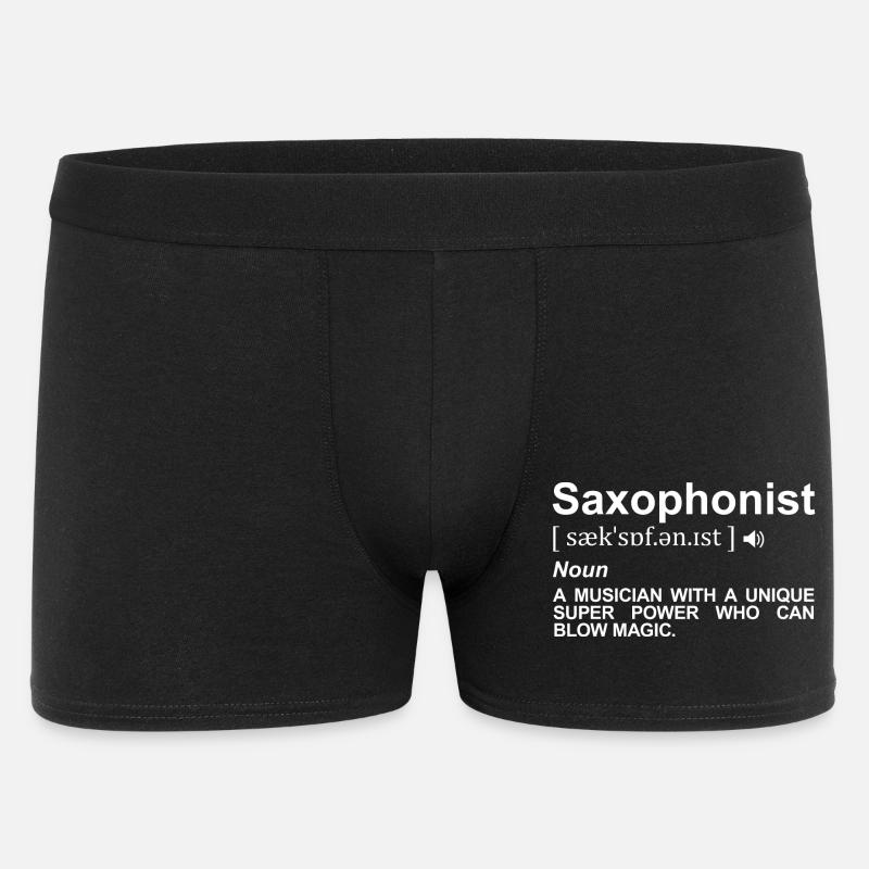 Saxophonist Wörterbuch - Männer Boxer Shorts - Schwarz