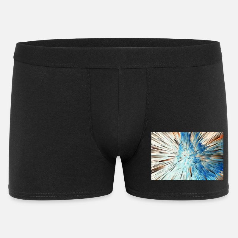 Radiale Blaue Explosion - Männer Boxer Shorts - Schwarz