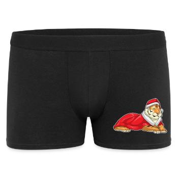 Chapeau de Père Noël tigre - Boxer Homme - noir - Devant
