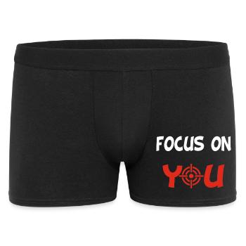 Focus on you (English and white) - Men's Boxer Shorts - black - Front