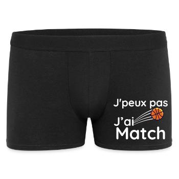 j'e peux pas j'ai match - Boxer Homme - noir - Devant