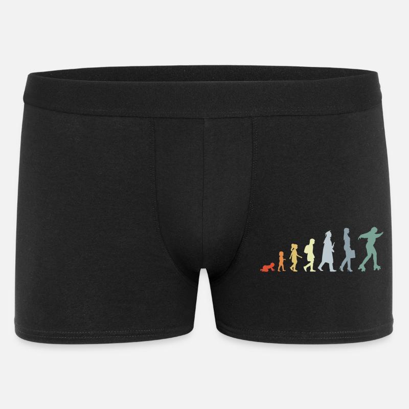Roller Skater Evolution - Männer Boxer Shorts - Schwarz