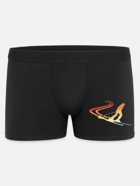 Funny Skier Drawing - Men's Boxer Shorts - black