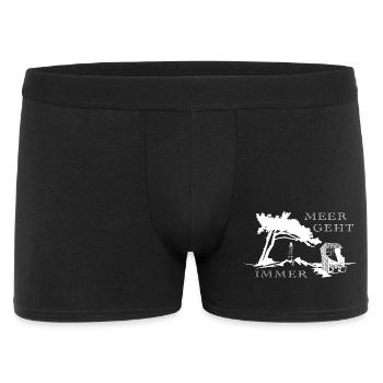 Meer geht immer - Männer Boxer Shorts - Schwarz - Vorne