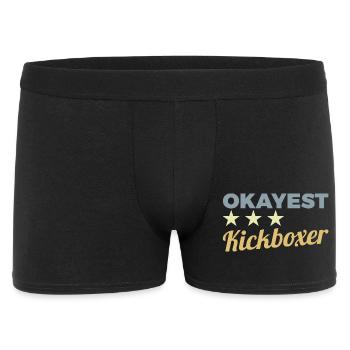 Lustiger Kickboxer - Männer Boxer Shorts - Schwarz - Vorne