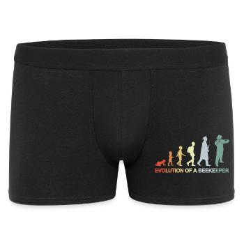 Imker Evolution - Männer Boxer Shorts - Schwarz - Vorne