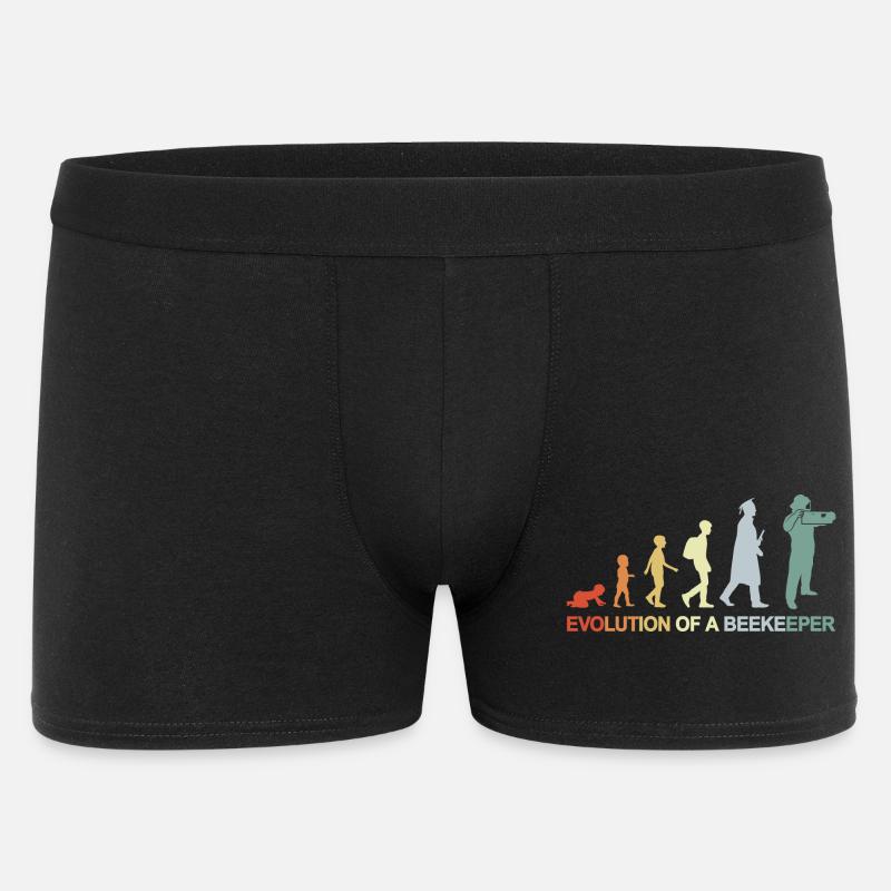 Imker Evolution - Männer Boxer Shorts - Schwarz