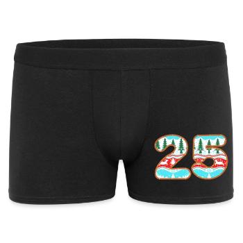 December 25, Ugly Sweater, Christmas, Merry Christmas - Men's Boxer Shorts - black - Front