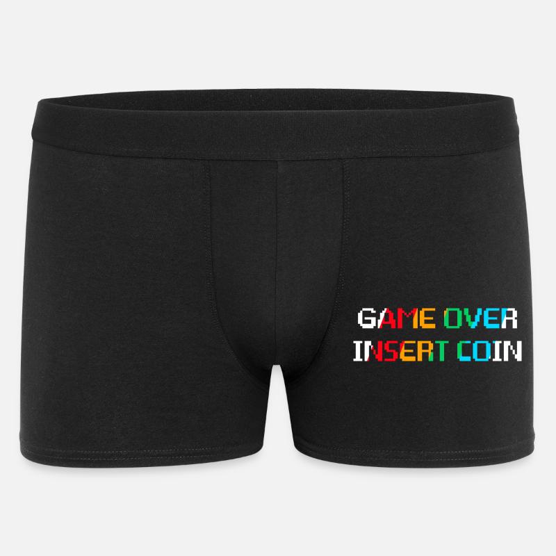Game Over Münze einwerfen (dunkel) - Männer Boxer Shorts - Schwarz