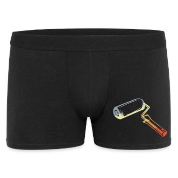 Croquis de défilement de peintre rétro - Boxer Homme - noir - Devant