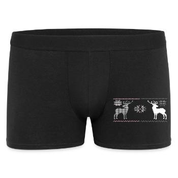 Noël, Renne - Boxer Homme - noir - Devant