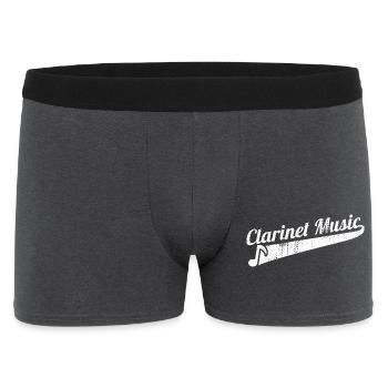 Funny Clarinet Music - Men's Boxer Shorts - charcoal grey - Front