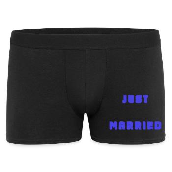 COUPLE. JUST MARRIED. EVJF. SAINT VALENTIN. MARIES - Boxer Homme - noir - Devant