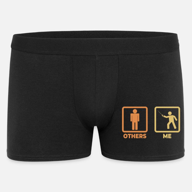Fechter Strichmännchen - Männer Boxer Shorts - Schwarz