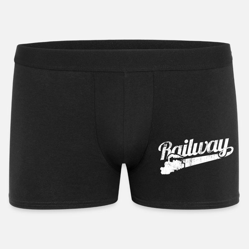 Liebe zur Eisenbahn - Männer Boxer Shorts - Schwarz