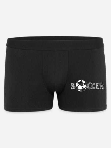 fotball fotball symbol ikon skisse font logo - Boxer Shorts for menn - svart
