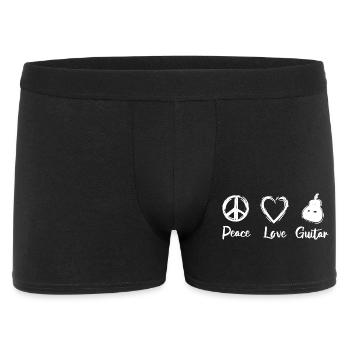 Guitare Peace Love - Boxer Homme - noir - Devant