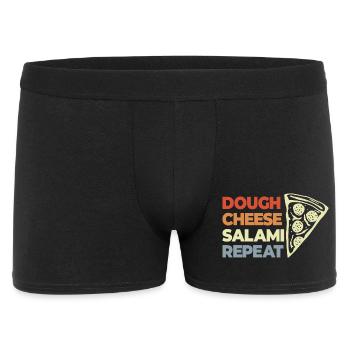Drôle de dicton de pizza - Boxer Homme - noir - Devant