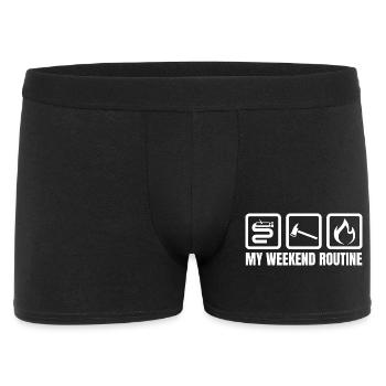 Weekend Routine Fire Brigade - Men's Boxer Shorts - black - Front