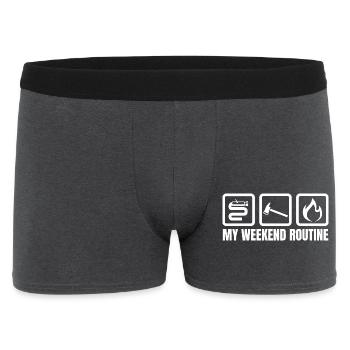 Brigade de pompiers de routine du week-end - Boxer Homme - charbon - Devant