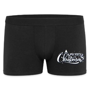 Ornate Merry Christmas Script - Men's Boxer Shorts - black - Front