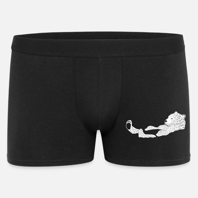 Eisbär, der Schwimmer - Männer Boxer Shorts - Schwarz