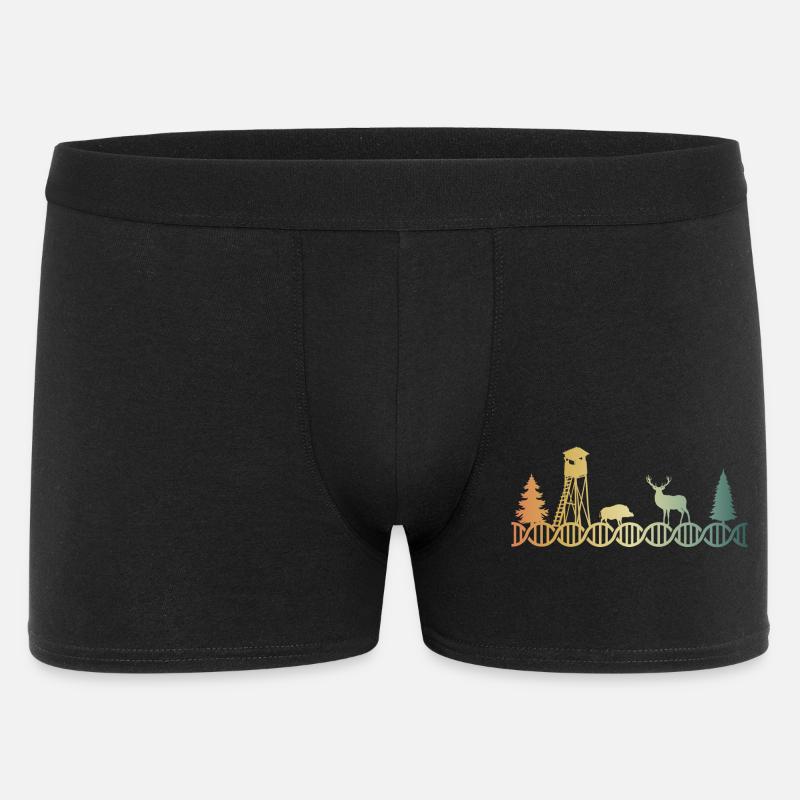 Hochsitz Jäger Jagen DNA - Männer Boxer Shorts - Schwarz