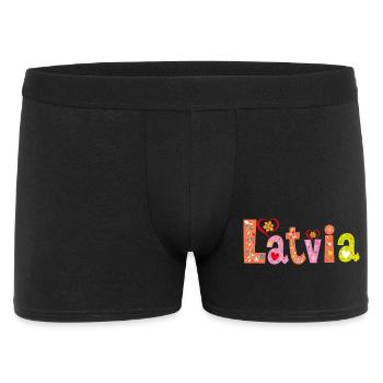 Personalized Latvia Name - Men's Boxer Shorts - black - Front
