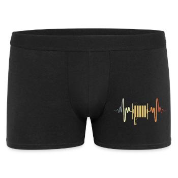 Retro Fire Hose Heartbeat - Men's Boxer Shorts - black - Front
