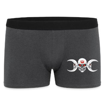 Crâne lunatique blanc - Boxer Homme - charbon - Devant