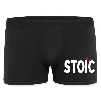 Stoic being stoic typographic artwork - Men's Boxer Shorts - black - Front