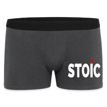 Stoic being stoic typographic artwork - Men's Boxer Shorts - charcoal grey - Front
