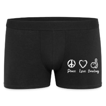 Peace Love Bowling - Men's Boxer Shorts - black - Front