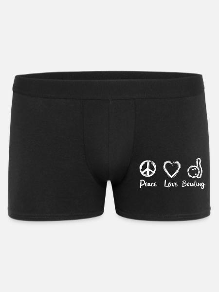 Peace Love Bowling - Men's Boxer Shorts - black