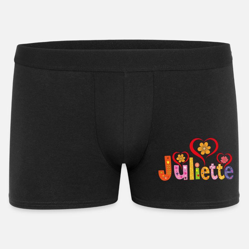 Personalisierter Juliette-Name - Männer Boxer Shorts - Schwarz
