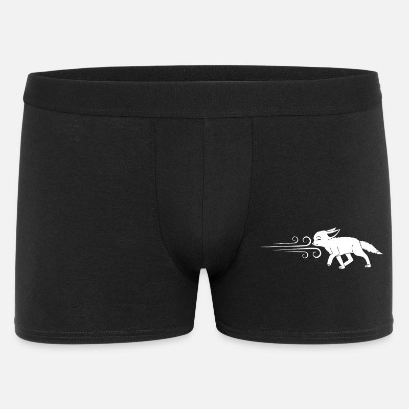 Der weiße Fuchs und der Wind - Männer Boxer Shorts - Schwarz