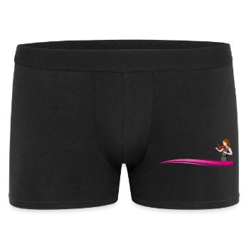 Violinistin on a wave - Männer Boxer Shorts - Schwarz - Vorne