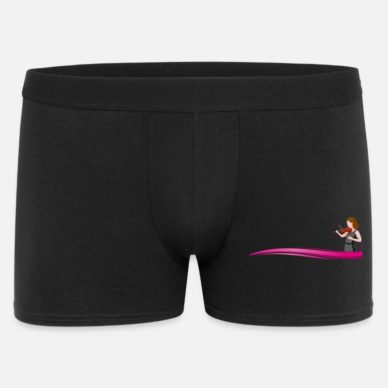 Violinistin on a wave - Männer Boxer Shorts - Schwarz