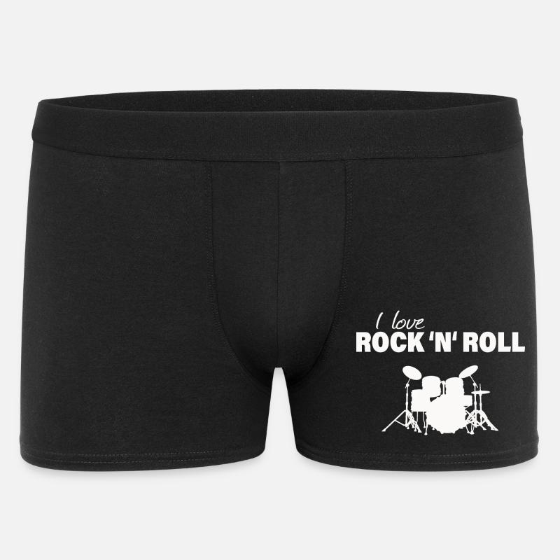 I LOVE ROCK 'N' ROLL - Männer Boxer Shorts - Schwarz