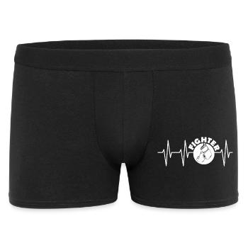 Herzschlag Symbol Kampfsport Puls Fighter icon - Männer Boxer Shorts - Schwarz - Vorne