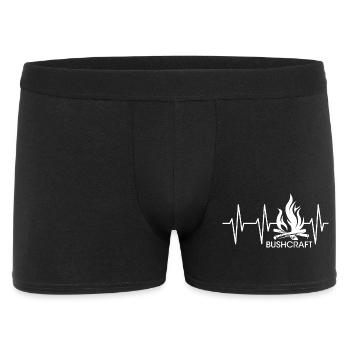 Bushcraft Heartbeat Pulse Survie au feu en plein air - Boxer Homme - noir - Devant