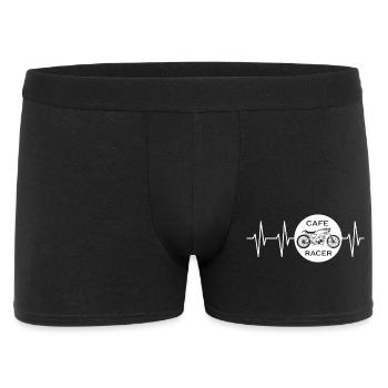 Café Racer Symbole Heartbeat Pulse Icône Moto - Boxer Homme - noir - Devant