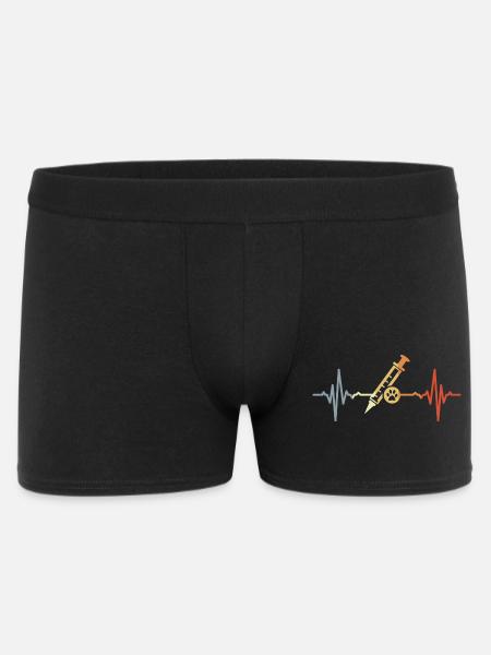 Veterinary Syringe ECG - Men's Boxer Shorts - black