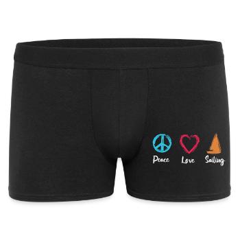 Peace, Love, Sailing - Men's Boxer Shorts - black - Front