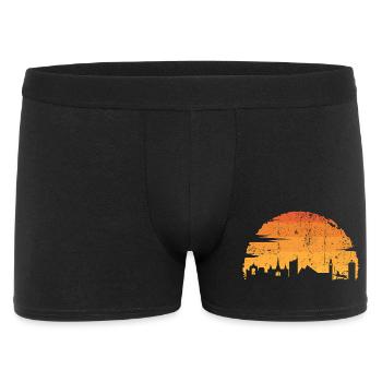 Cavalier de la ligne d’horizon du coucher de soleil - Boxer Homme - noir - Devant