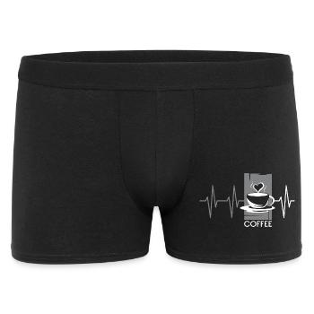 Icône d’illustration de café de battement de cœur de café de pouls - Boxer Homme - noir - Devant